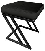 Pufa ZAZU MG VELVET czarna ATOS