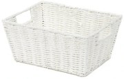 Compactor Ręcznie pleciony kosz ETNA, 31 x 24 x 14 cm, biały