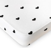 4Home prześcieradło jersey Serduszka, 160 x 200 cm