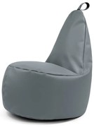 Szary worek do siedzenia z imitacji skóry Lull XL – So Soft?