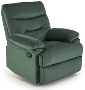 Fotel rozkładany DRAGER VELVET zielony HALMAR