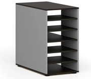 Szafka z półkami do biurka PRIMO GRAY, prawa, szary/wenge