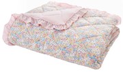 Różowa narzuta pikowana 220x230 cm Darcy Floral – Catherine Lansfield