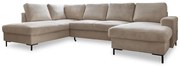 Beżowy sztruksowy rozkładany narożnik (lewostronny) Lofty Lilly – Miuform