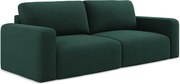 Kanapa 3-osobowa z funkcją spania - z tkaniny strukturalnej - butelkowa zieleń - KONA