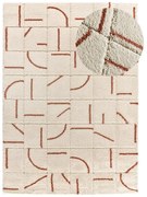 Ceglasto-kremowy dywan 133x190 cm Brenda – Universal