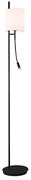 LED Lampa podłogowa TOKYO 1xE27/40W/230V + LED/3W czarny/biały