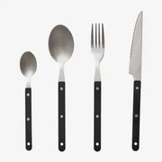 Zestaw Sztućców 16 Elementów Ze Stali Nierdzewnej Tirvola Czarna - Sklum
