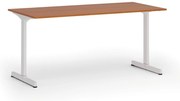 Biurko PRIMO BETA, 160x80 cm, biała podstawa, czereśnia