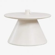 Podstawa Parasola Z Wbudowanym Okrągłym Stołem Ø60 Cm Z Cementu Darwys Biała - Sklum