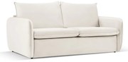 Kremowa aksamitna rozkładana sofa 194 cm Vienna – Cosmopolitan Design