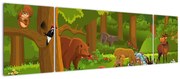 Dziecięcy obraz ze zwierzątkami (170x50 cm)