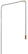 Lampa wisząca w czarno-złotym kolorze ø 4 cm Plug &amp; Play – tala