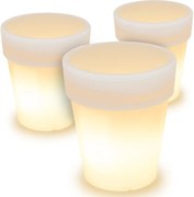 Zestaw 3 donic solarnych - 3 diody LED, ciepła biel