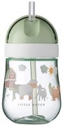 Biało-jasnozielony kubek dla dzieci z tritanu 300 ml Little farm – Mepal