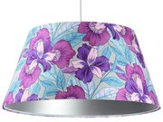 Fioletowa welurowa lampa wisząca w kwiaty - S413 C2-M52