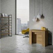 Konsola rozkładana 90x48/296 cm Venus Dąb naturalny wewnętrzne przedłużenia