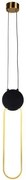 Arya Black 48 - lampa wisząca, elipsa LED