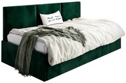Zielone łóżko z wysokim oparciem R5-E53