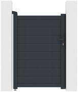 Furtka rozwierna pełna z antracytowego aluminium - szer. 103 x wys. 150 cm - NAZARIO