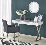 Biurko lakierowane glamour biały połysk W8-M84