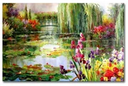 Obraz na płótnie Impressionist Garden, 70x45 cm