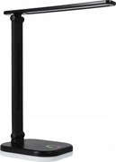 LED RGBW ściemniana lampka biurkowa z bezprzewodowym ładowaniem, LED/7W/5V USB, czarna