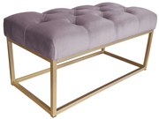 Ławka CHESTERFIELD LOFT podstawa złota pufa podnóżek MG55