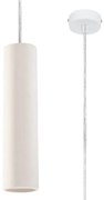 Biała lampa wisząca z ceramicznym kloszem ø 8 cm Santana – Nice Lamps