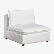 Fotel Materiałowy Estefan Style Biała - Sklum