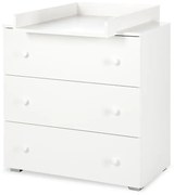 Komoda dla dzieci PAULA 80 biała z przewijakiem LITTLE SKY