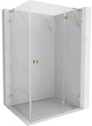Mexen Lunar L kabina prysznicowa uchylna prawa 90 x 80 cm, transparent, złota - 834L-090-080-50-00-P