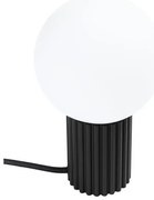 Czarna ryflowana lampa stołowa A3-D59