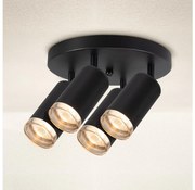 Brilagi - Spot łazienkowy SELE AQUA 4xGU10/30W/230V IP44 czarny