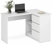 Białe klasyczne biurko narożne S7-L94