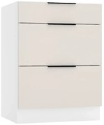 Szafka Kuchenna Z Szufladami 60 Cm Beż Piaskowy D3-F24