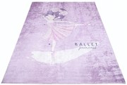 Prostokątny dywan dziecięcy z baleriną B3-T22