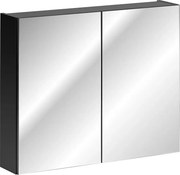Czarna szafka z lustrem do łazienki 80 cm S6-D90
