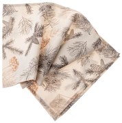 Świąteczny bieżnik wodoodporny Gałązki, 33 x 140 cm