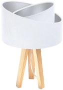 Lampa stołowa GEMSTONE biała/srebrna/sosna BPS KONCEPT