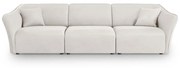 Biała sofa z materiału bouclé 292 cm Tokyo – Cosmopolitan Design