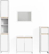 Zestaw mebli łazienkowych biały/sonoma 58x33x60 emma