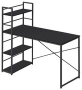 Biurko MAX 4.0 SONOMA z regałem 120x44 cm, czarne