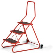 Przenośne schodki stalowe, 630 mm, 3 stopnie