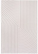 Dywan nowoczesny Doha 3 D wstęgi kremowy 120 cm x 170 cm