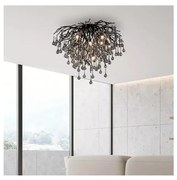 Paul Neuhaus 8091-18 - Przysufitowy żyrandol ICICLE 9xG9/40W/230V Ø 50 cm czarny