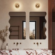 Lustro dekoracyjne oszlifowane bez podświetlenia WAVE | Różne rozmiary | Różne kolory : Kolor tafli szkła - Grafit, Rozmiar - 50 x 100 cm