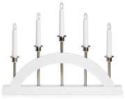 Markslöjd 705832 - Świecznik bożonarodzeniowy BRIDGE 5xE10/3W/230V biały