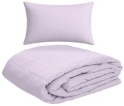 Letnia kołdra pikowana 140x200 cm z poszewką na poduszkę SUMMER 45x75 cm, fioletowa