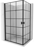 Mexen Mist-B Duo kabina prysznicowa uchylna 80 x 70 cm, czarna kratka, czarna - 8A2-080L-070P-70-77